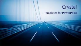  Presentation with qingdao - Cool new presentation theme with traffic on haiwan bridge qingdao backdrop and a sky blue colored foreground