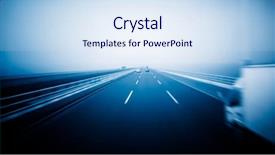  Presentation with qingdao - Slide deck consisting of traffic on haiwan bridge qingdao background and a sky blue colored foreground