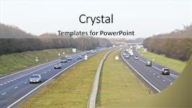  Presentation with traffic - Slides having traffic on highway a1 in the netherlands background and a cool aqua colored foreground