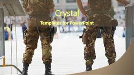  Presentation with traffic police - Cool new presentation with traffic patrols - city safety and security armed backdrop and a tawny brown colored foreground