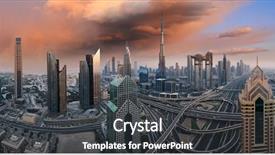  Presentation with traffic road - Slides featuring traffic road united arab emirates background and a dark gray colored foreground