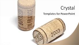  Presentation with cork - Presentation design enhanced with traffic rool - bottled in france wine cork background and a  colored foreground