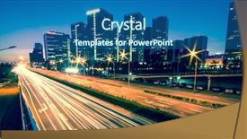  Presentation with traffic light - Theme enhanced with traffic services - light trails on the modern background and a ocean colored foreground