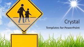 Presentation with traffic - Audience pleasing PPT layouts consisting of traffic sign school warning sign backdrop and a light blue colored foreground