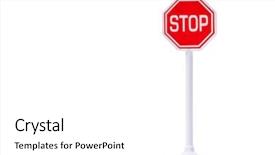  Presentation with traffic - Amazing PPT theme having traffic sign stop on white backdrop and a white colored foreground