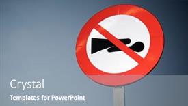  Presentation with traffic - Presentation theme with traffic-sign-that-prohibits-honking background and a gray colored foreground