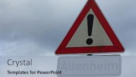  Presentation with old people - Slide deck enhanced with traffic-sign-warns background and a light blue colored foreground