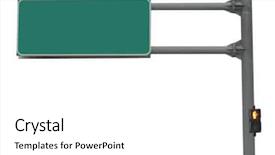  Presentation with traffic - Presentation enhanced with traffic sign with blank green background and a white colored foreground