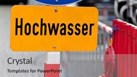  Presentation with blocked - Beautiful slides featuring traffic signal - floods sign of a blocked backdrop and a  colored foreground