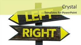  Presentation with traffic signal - Audience pleasing PPT layouts consisting of traffic signal - left - right signpost isolated backdrop and a yellow colored foreground