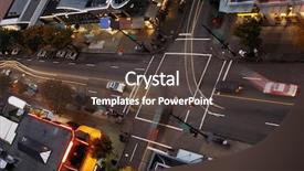  Presentation with traffic signal - Beautiful presentation theme featuring traffic signal - one of vancouvers intersection backdrop and a tawny brown colored foreground