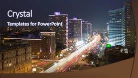  Presentation with night highway accidents - Presentation theme with traffic signht - beautiful highway new arbat background and a wine colored foreground