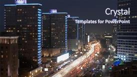  Presentation with night highway accidents - PPT theme consisting of traffic signht - beautiful night highway new arbat background and a tawny brown colored foreground