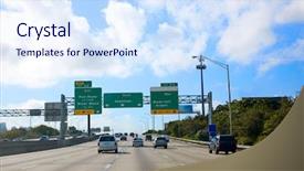 Presentation with miami - PPT theme enhanced with traffic signht - miami florida road sign background and a  colored foreground