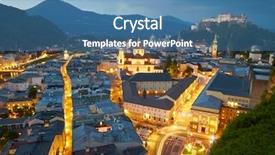  Presentation with salzburg - Presentation theme consisting of traffic signht - night view of salzburg austria background and a  colored foreground