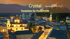  Presentation with salzburg - Theme with traffic signht - night view of salzburg austria background and a  colored foreground