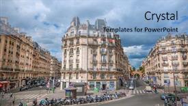  Presentation with paris ausflug - Beautiful slide deck featuring traffic signht - street in paris backdrop and a light blue colored foreground