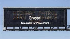  Presentation with tolerance - Cool new PPT theme with traffic signs - highway patrol zero tolerance zone backdrop and a dark gray colored foreground