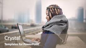  Presentation with black road - Amazing slides having traffic studies - black girl standing next backdrop and a gray colored foreground