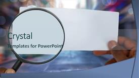  Presentation with looking glass - Beautiful PPT theme featuring traffic survey - magnifying glass looking at paper backdrop and a lemonade colored foreground