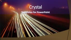  Presentation with white blue vapor trail - Cool new slide deck with traffic trails and a blue backdrop and a  colored foreground