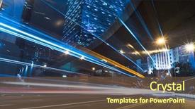  Presentation with hong kong stock market - Amazing theme having traffic trails in downtown hong backdrop and a tawny brown colored foreground