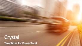  Presentation with prosperity - PPT layouts with traffic trails on the road background and a  colored foreground