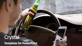  Presentation with man holding phone - Cool new presentation design with traffic violation - man holding mobile phone backdrop and a wine colored foreground