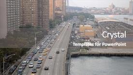  Presentation with traffic - Amazing PPT theme having fdr - traffic backdrop and a gray colored foreground