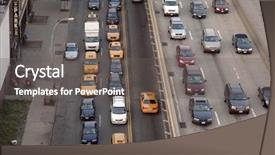  Presentation with traffic - PPT theme having fdr - traffic background and a gray colored foreground