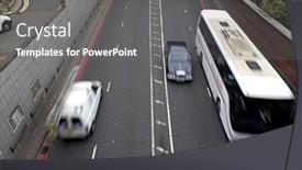  Presentation with traffic - Audience pleasing PPT theme consisting of traffic backdrop and a gray colored foreground