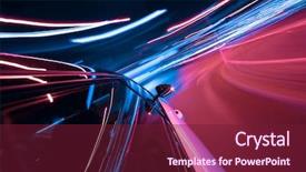  Presentation with transportation traffic - Audience pleasing presentation design consisting of traffictransportation - pov of car driving backdrop and a violet colored foreground