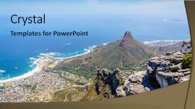  Presentation with cape town south africa - PPT layouts consisting of bird trail - view of lion's head mountain background and a light blue colored foreground