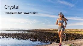  Presentation with wellness nature - Cool new PPT layouts with trail by ocean beach happy backdrop and a light blue colored foreground