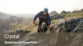  Presentation with free cycling - Beautiful PPT layouts featuring trail extreme sport concept free backdrop and a dark gray colored foreground
