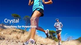  Presentation with athletes - Colorful slides enhanced with trail fitness sport active lifestyle backdrop and a  colored foreground