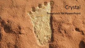  Presentation with footprint - Colorful slide deck enhanced with trail guide footprint at canyon de chelly backdrop and a coral colored foreground