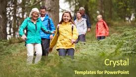  Presentation with walking trail - Colorful slide deck enhanced with trail in a forest backdrop and a tawny brown colored foreground