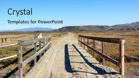  Presentation with southwestern - PPT theme having trail in border field state background and a light blue colored foreground