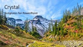  Presentation with erosion trail - Colorful slide set enhanced with trail in mount baker visitor backdrop and a light blue colored foreground