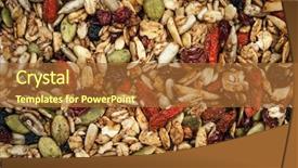  Presentation with granola - Amazing slide deck having trail mix - closeup of homemade granola backdrop and a red colored foreground