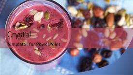  Presentation with smoothie - Cool new PPT theme with elegant simply - modern interior of living room backdrop and a lemonade colored foreground