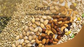  Presentation with healthy snack - Slides enhanced with trail mix - healthy snack background and a  colored foreground