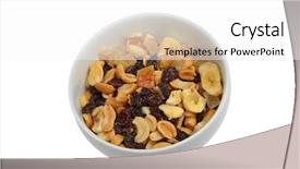  Presentation with trail - Slides with trail mix in bowl background and a white colored foreground