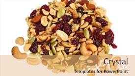  Presentation with pumpkin seeds - Slide deck featuring trail mix of dried cranberries background and a yellow colored foreground