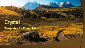  Presentation with shenandoah national park big meadows - Presentation enhanced with trail of torres del pain background and a tawny brown colored foreground