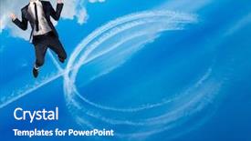  Presentation with trail - Amazing slide set having trail of white circle backdrop and a teal colored foreground