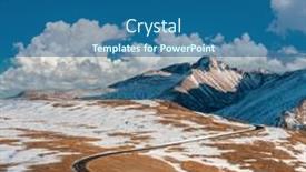  Presentation with trail - PPT theme featuring trail-ridge-road-the-highest background and a ocean colored foreground