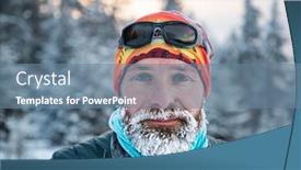  Presentation with runner - Presentation theme enhanced with trail-runner-with-frozen-beard background and a seafoam green colored foreground