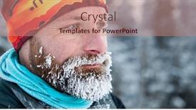  Presentation with runner - Presentation theme enhanced with trail-runner-with-frozen-beard background and a coral colored foreground
